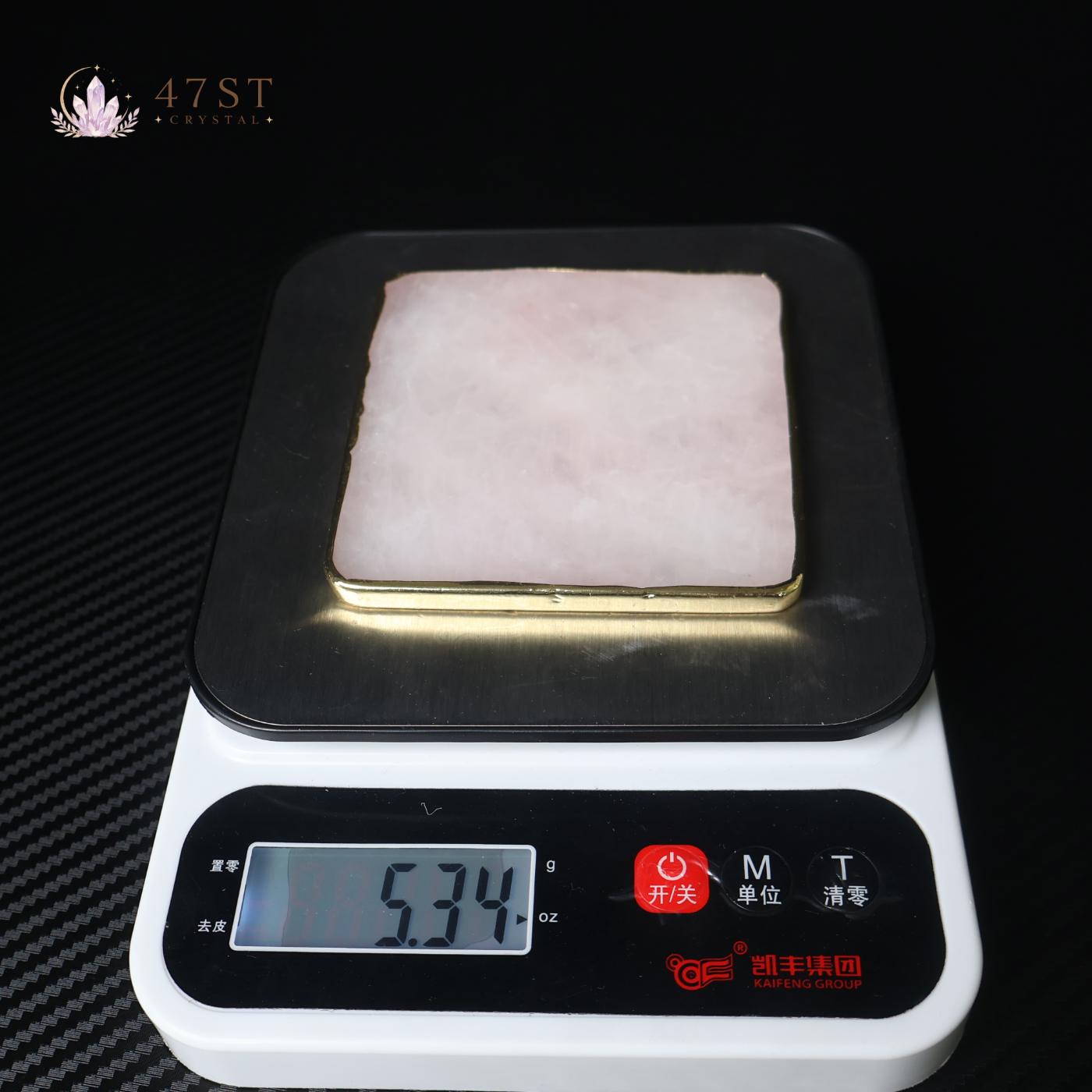 Rose Quartz Square Slice