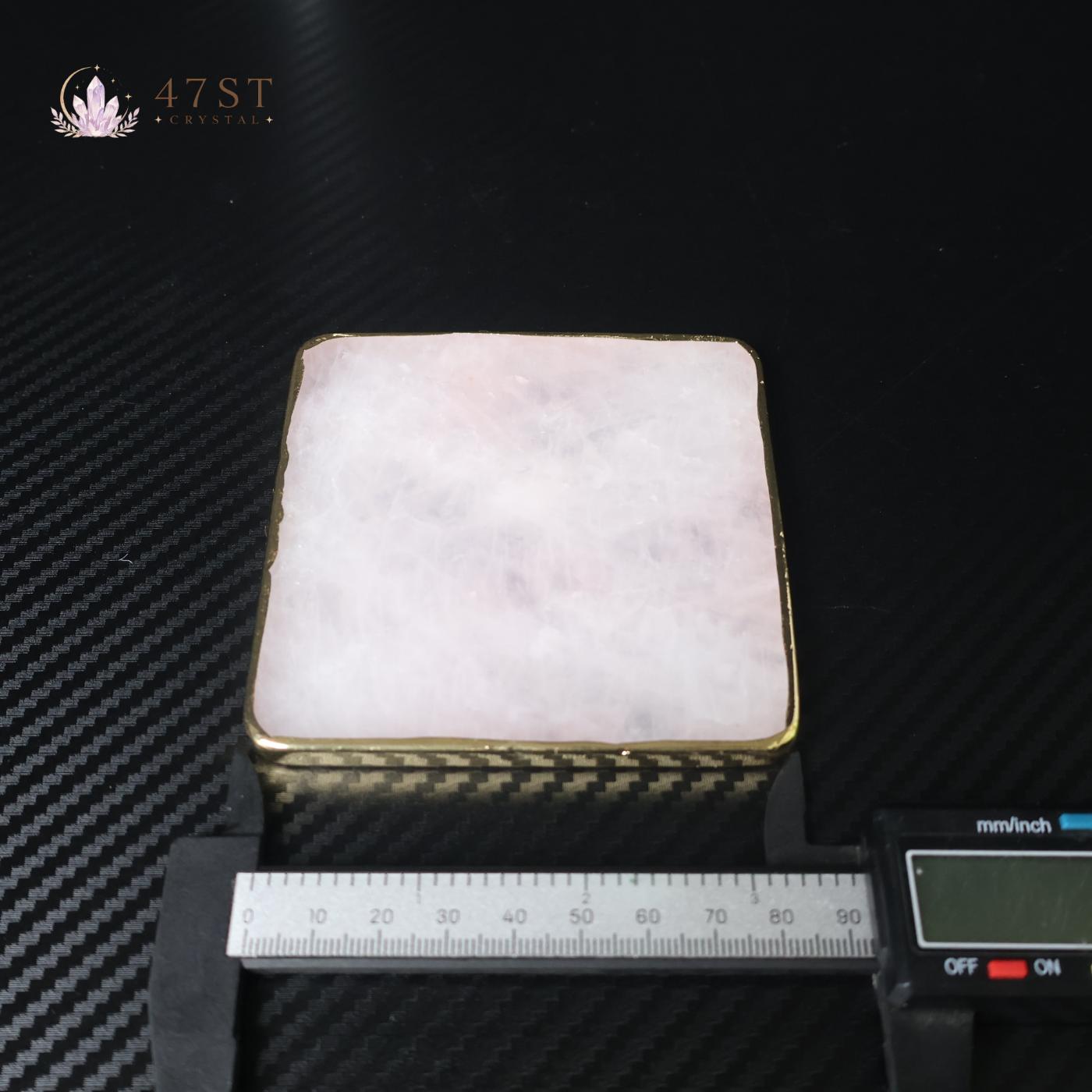 Rose Quartz Square Slice