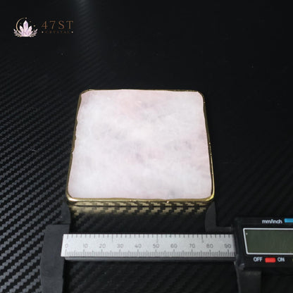 Rose Quartz Square Slice