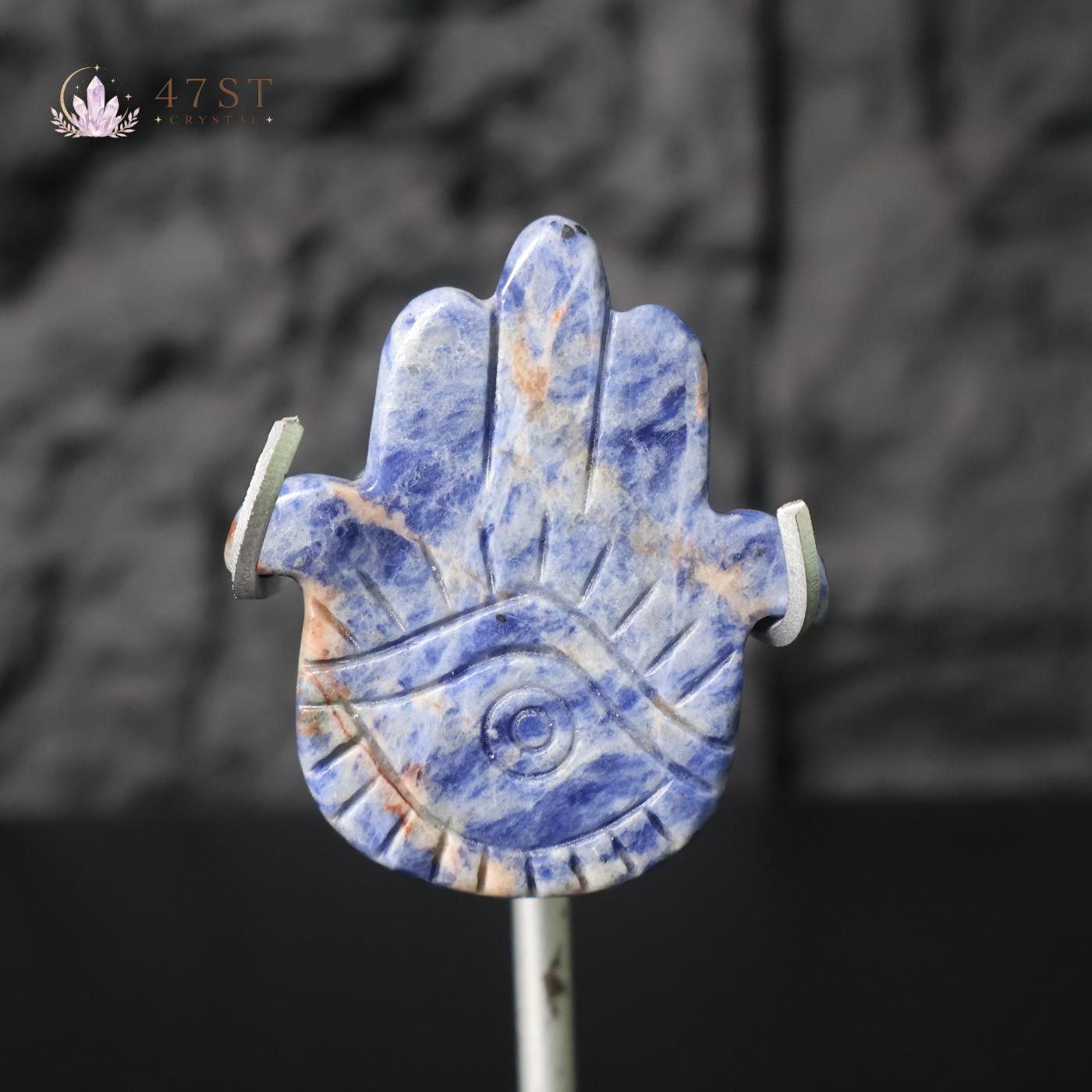 Sodalite Hamsa Hand