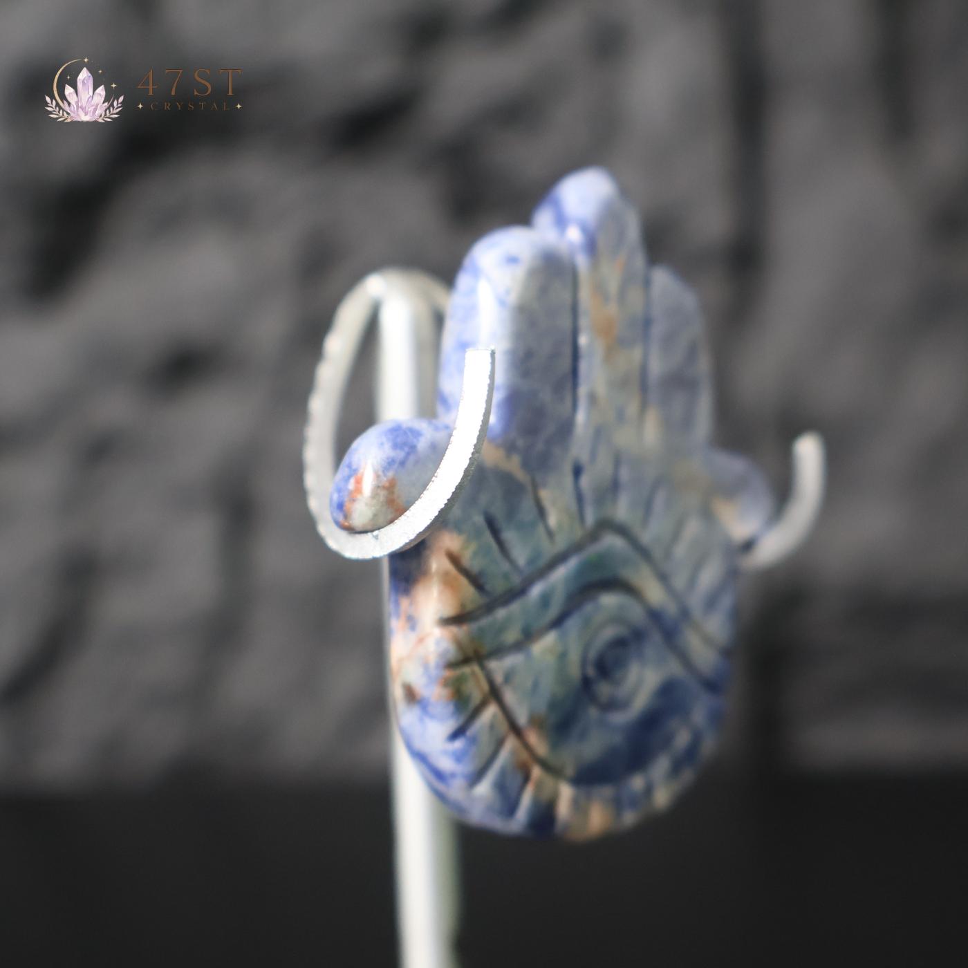 Sodalite Hamsa Hand