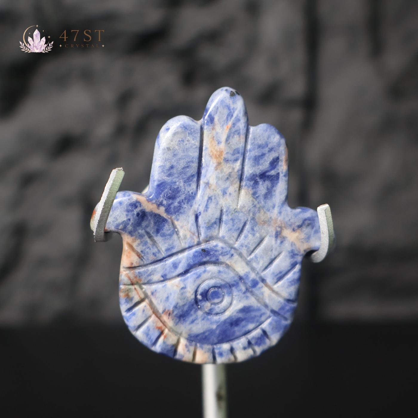 Sodalite Hamsa Hand
