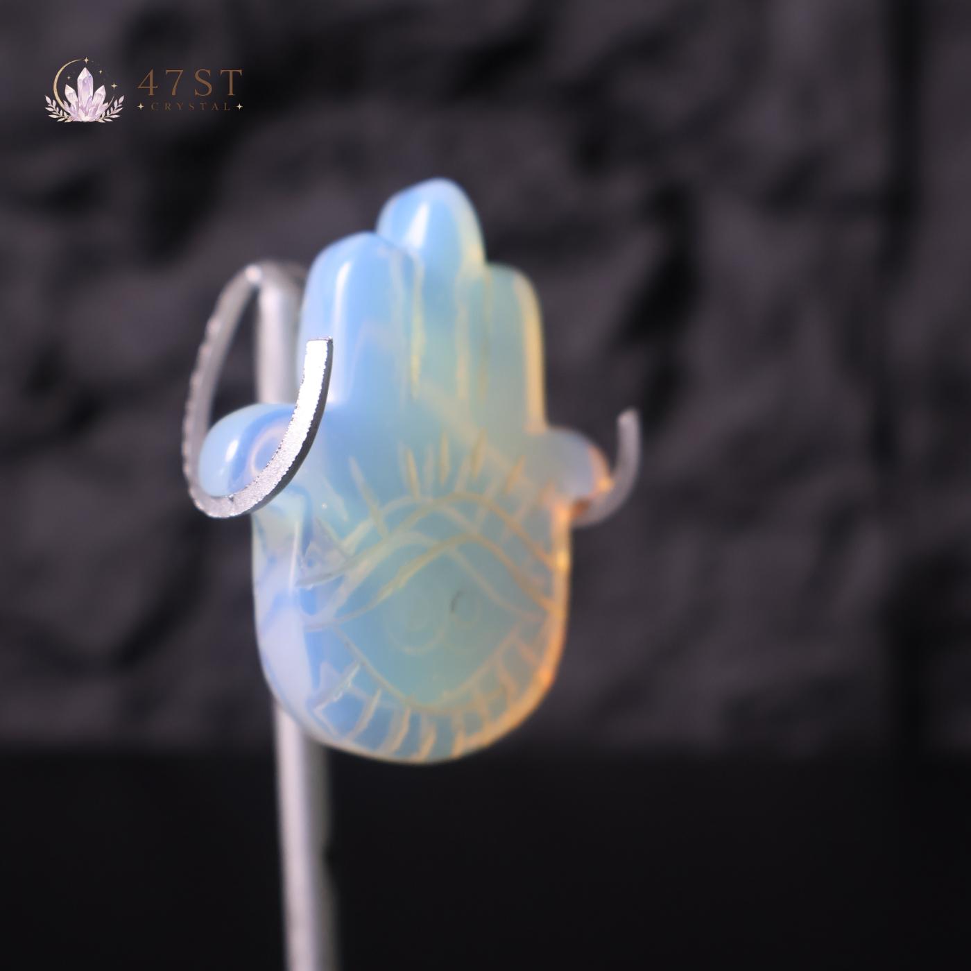Opalite Hamsa Hand