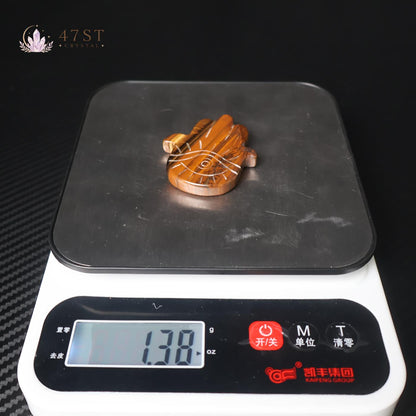 Tiger Eye Hamsa Hand