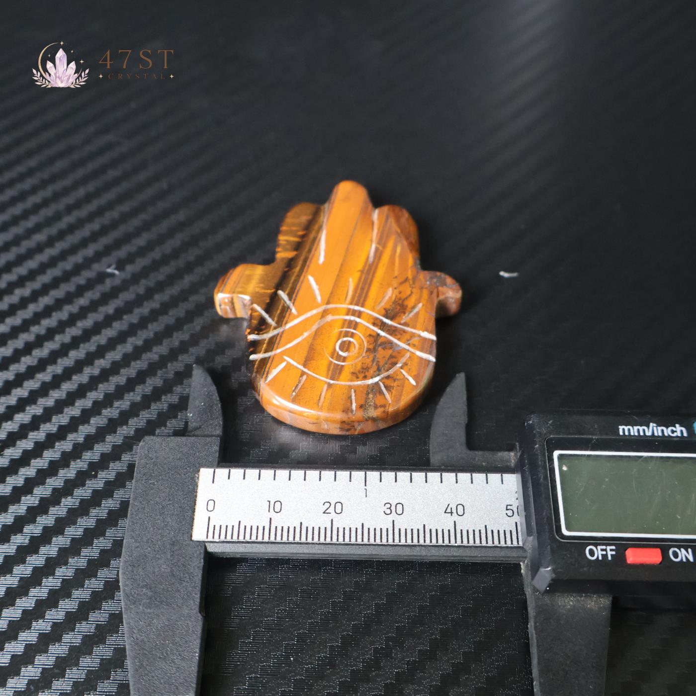 Tiger Eye Hamsa Hand