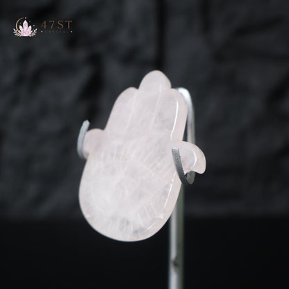 Clear Quartz Hamsa Hand