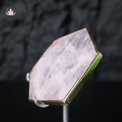 Rose Quartz Hexagon Slice