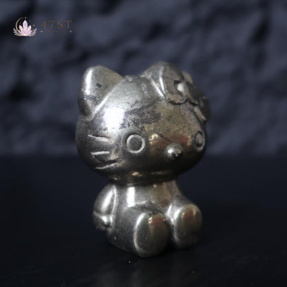 Pyrite Hello Kitty Carving