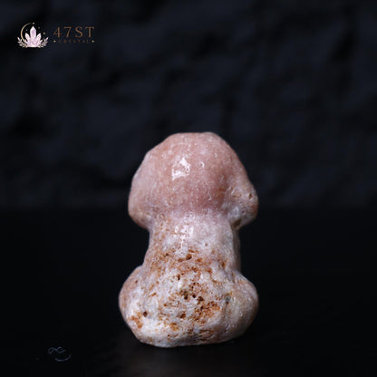 Pink Amethyst Dog Carving