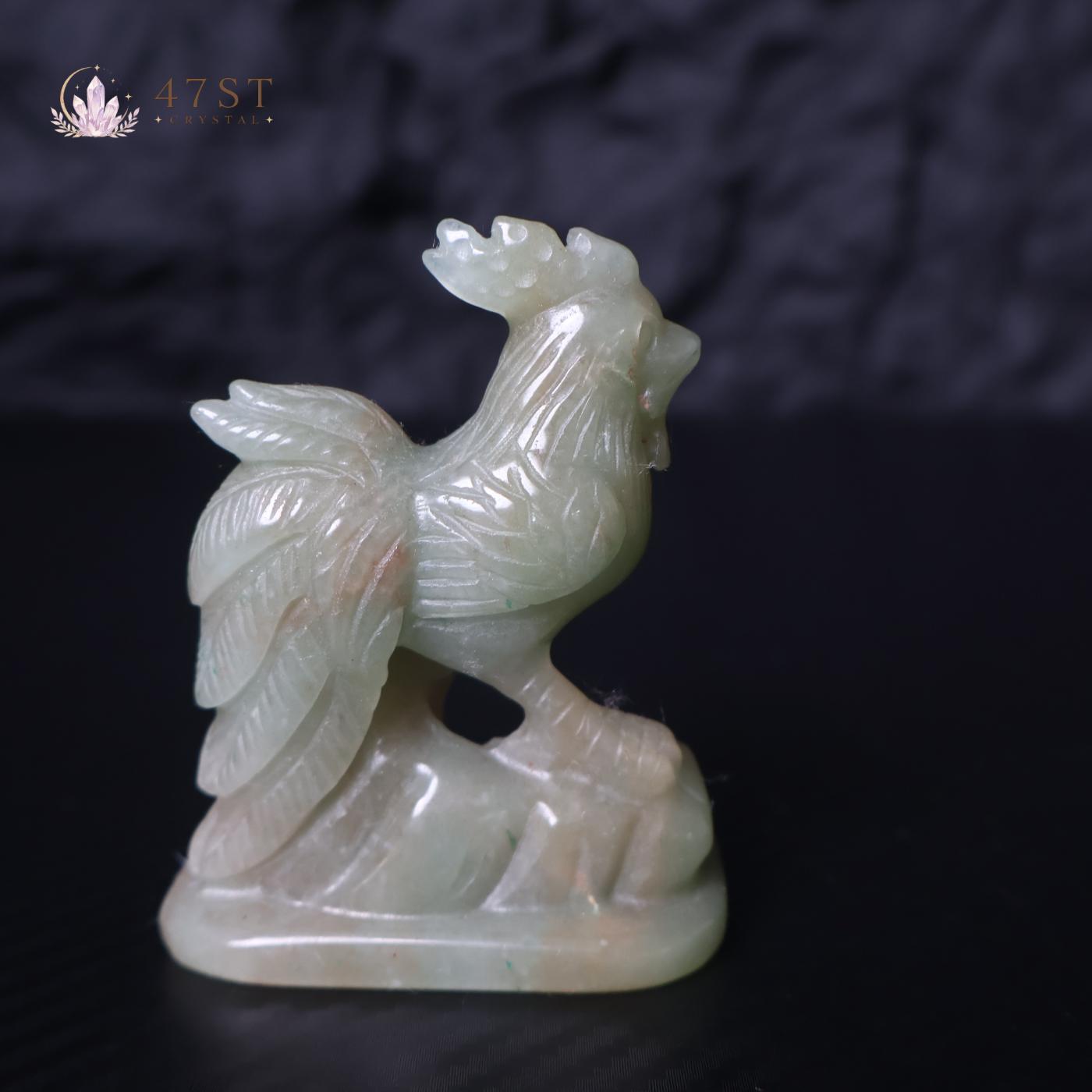 Green Aventurine Rooster