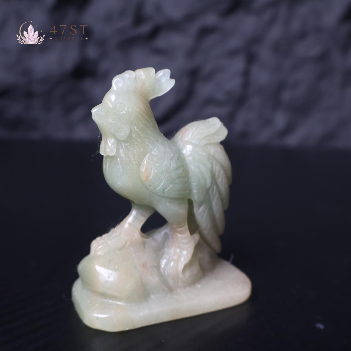 Green Aventurine Rooster