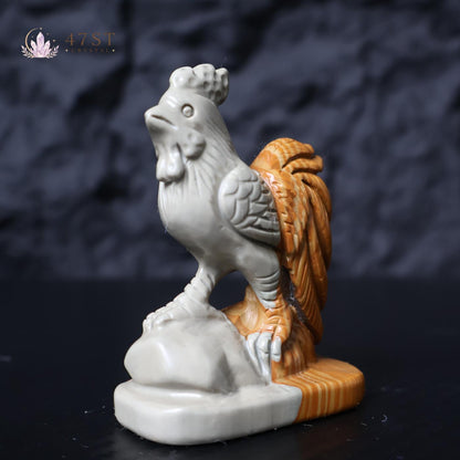 Mix Material Rooster Carving