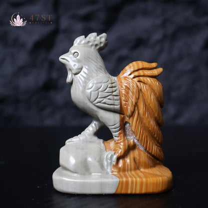 Mix Material Rooster Carving