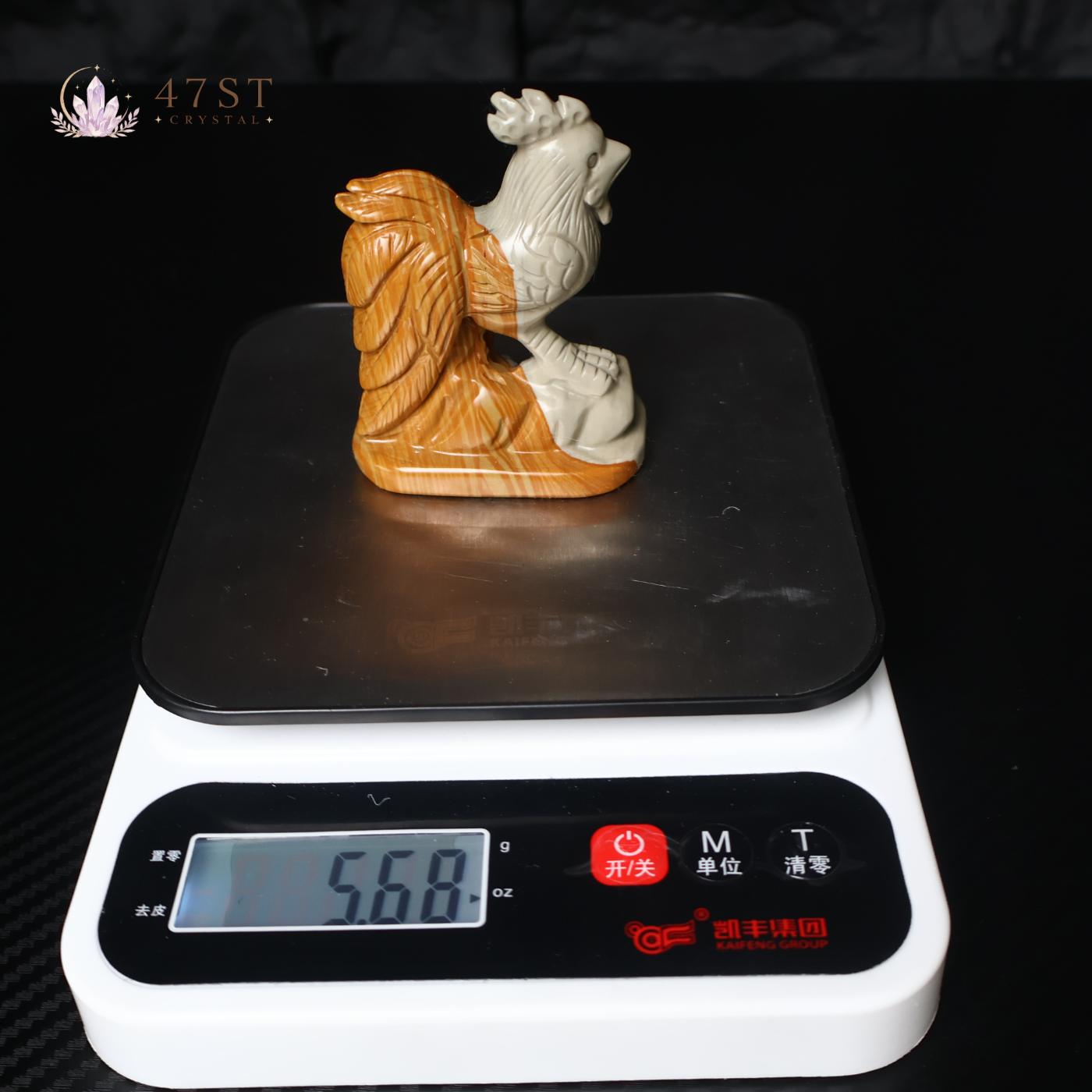 Mix Material Rooster Carving
