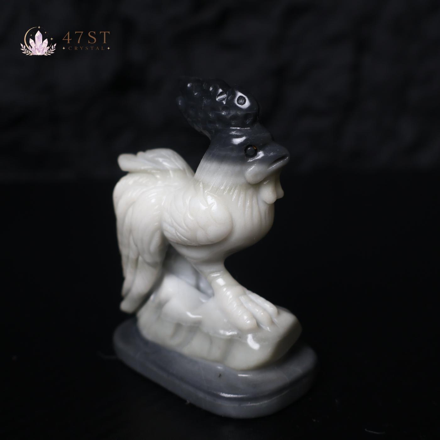 Yin Yang Jade Rooster