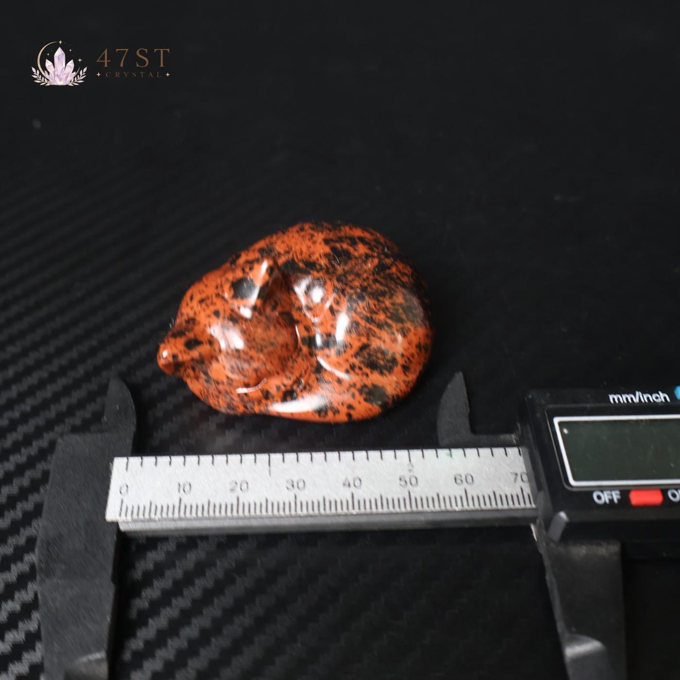 Red Obsidian Sleeping Cat