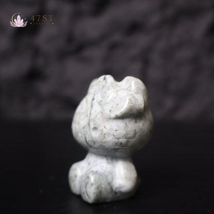 Grey Jade Hello Kitty Carving