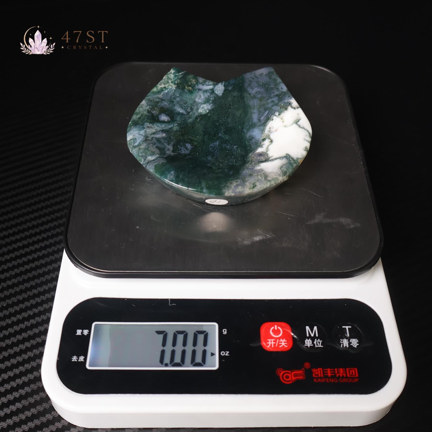 Moss Agate Cat Bowl