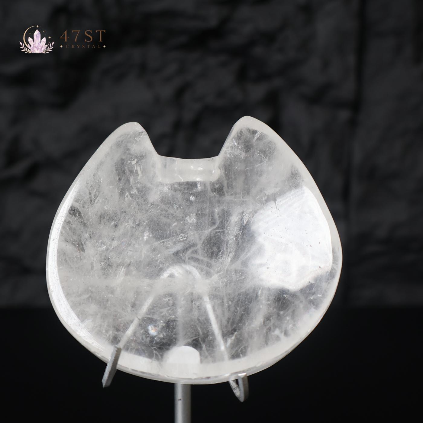 Clear Quartz Cat Bowl