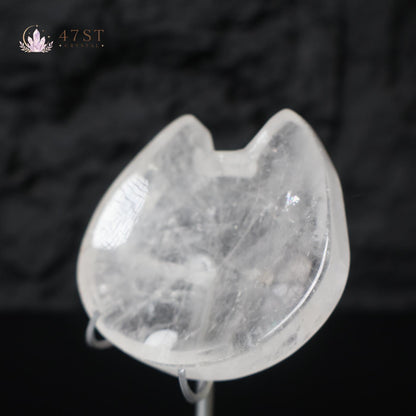 Clear Quartz Cat Bowl