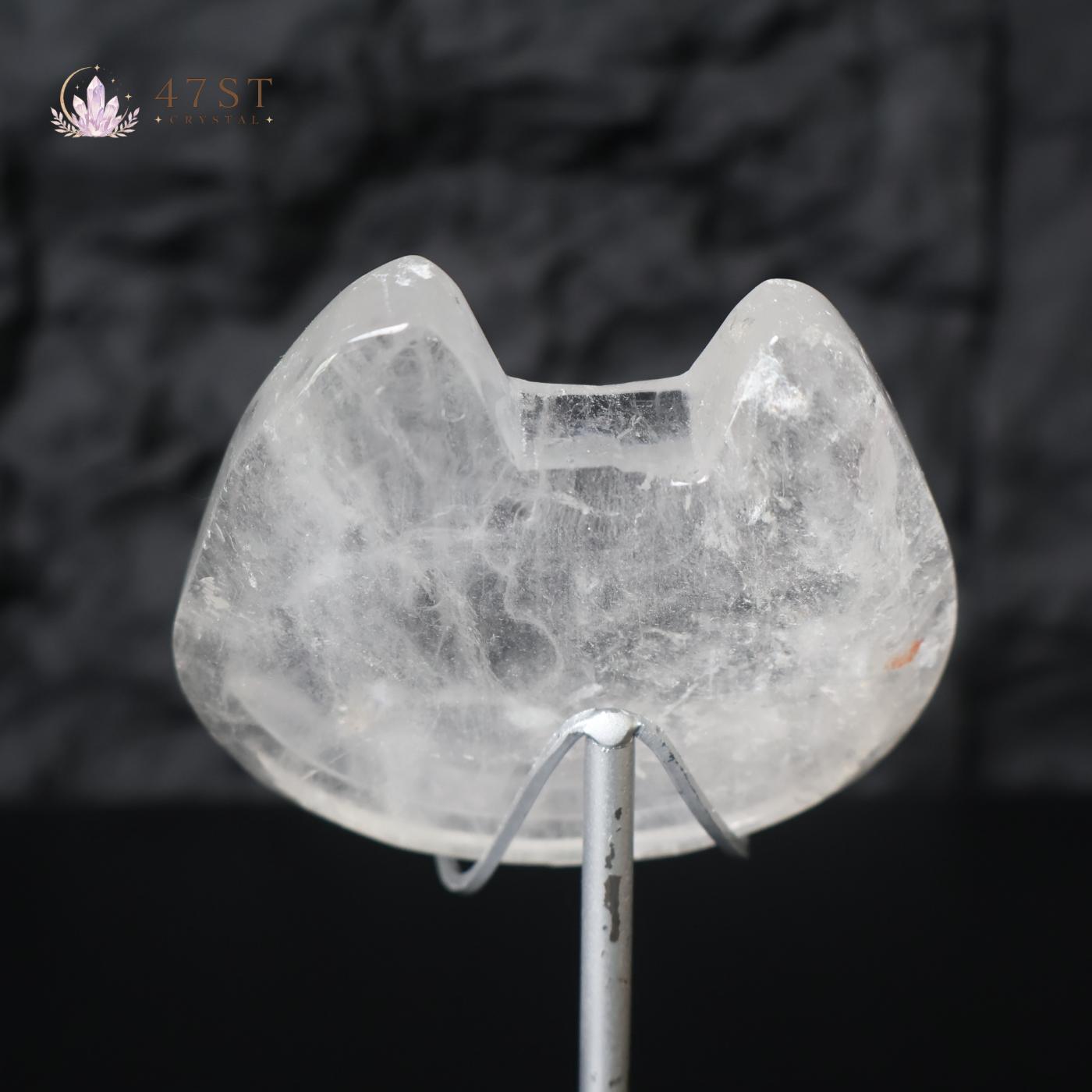 Clear Quartz Cat Bowl