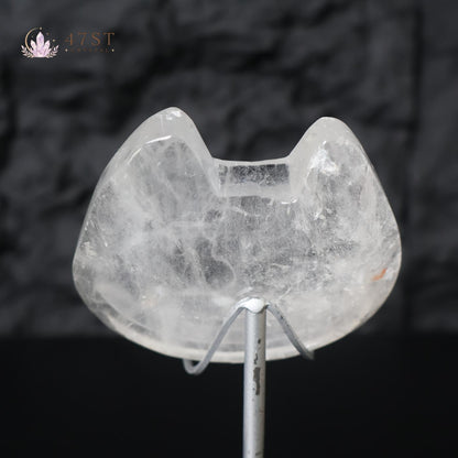 Clear Quartz Cat Bowl