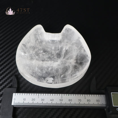 Clear Quartz Cat Bowl
