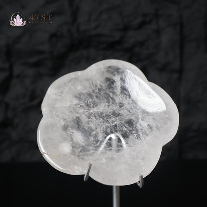Clear Quartz Flower Bowl