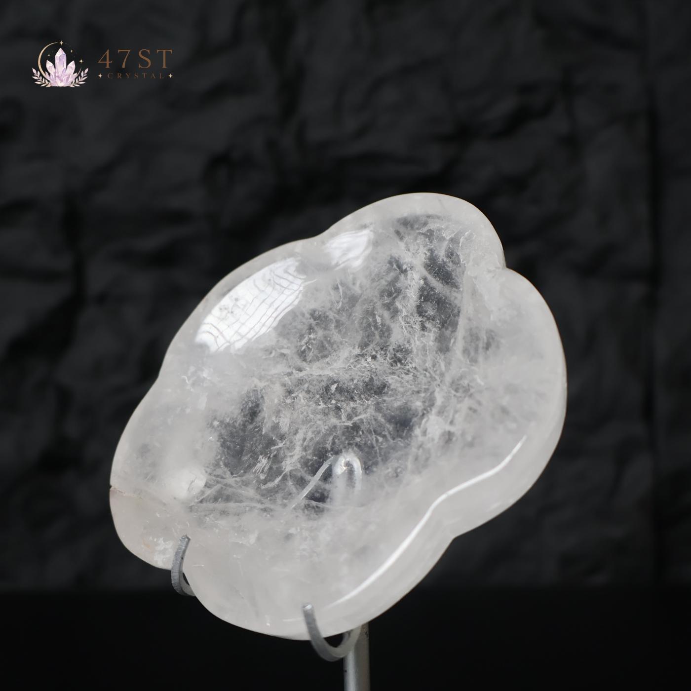Clear Quartz Flower Bowl