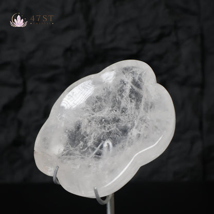 Clear Quartz Flower Bowl