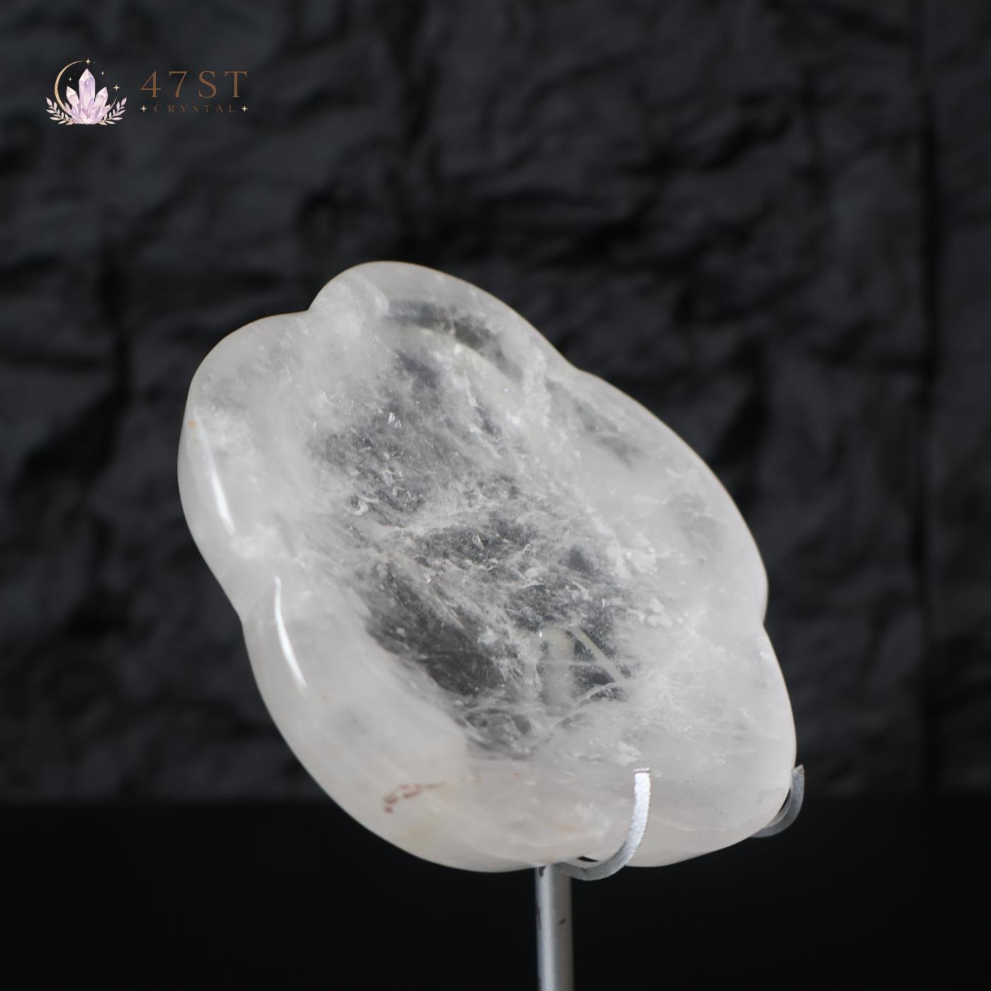 Clear Quartz Flower Bowl