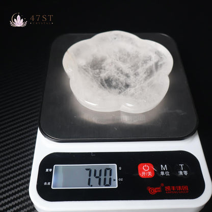 Clear Quartz Flower Bowl