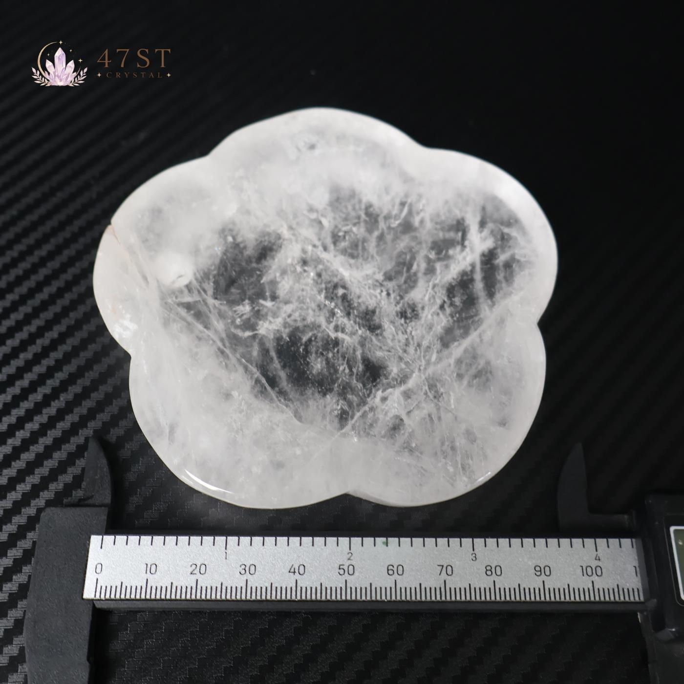 Clear Quartz Flower Bowl