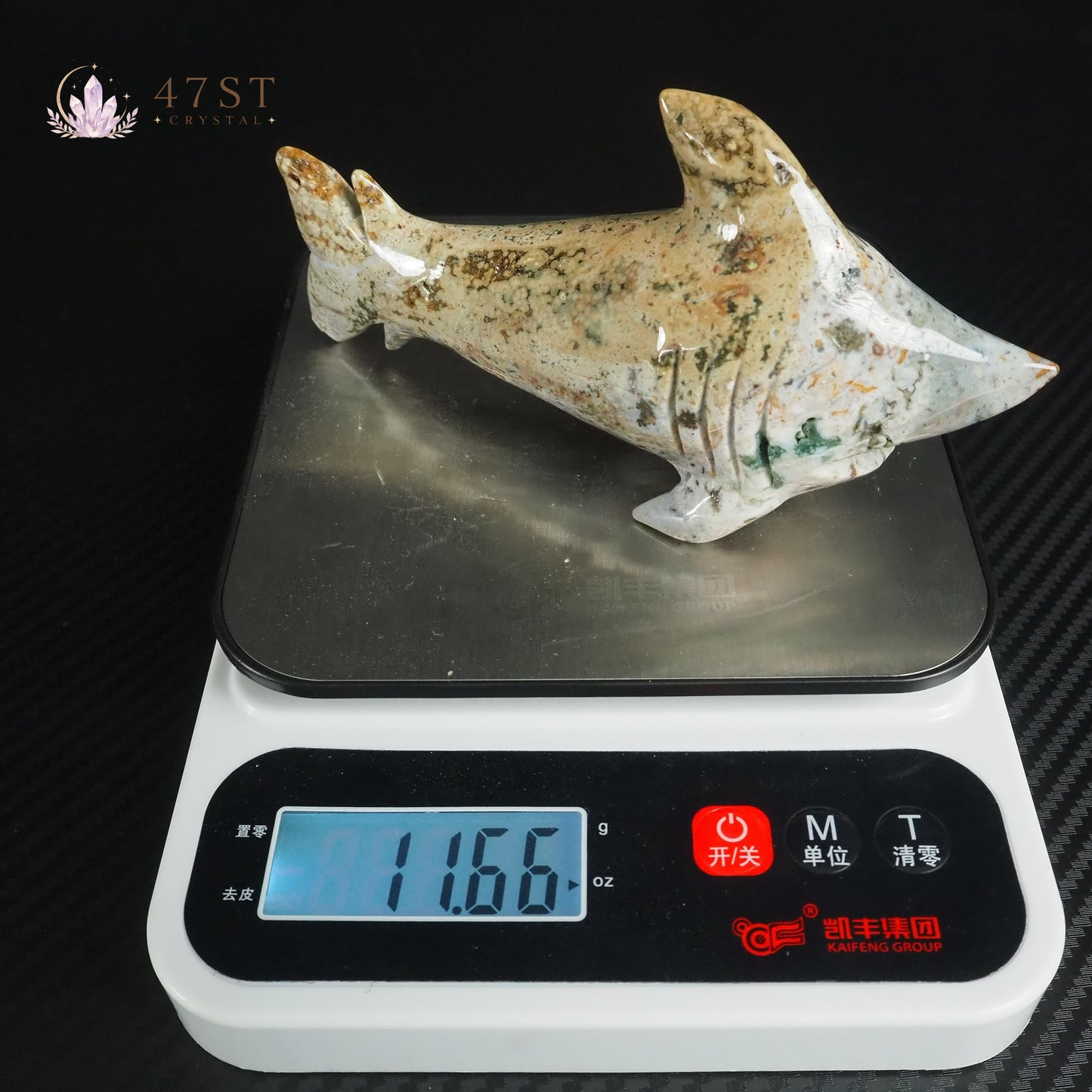 Ocean Jasper Shark Carving