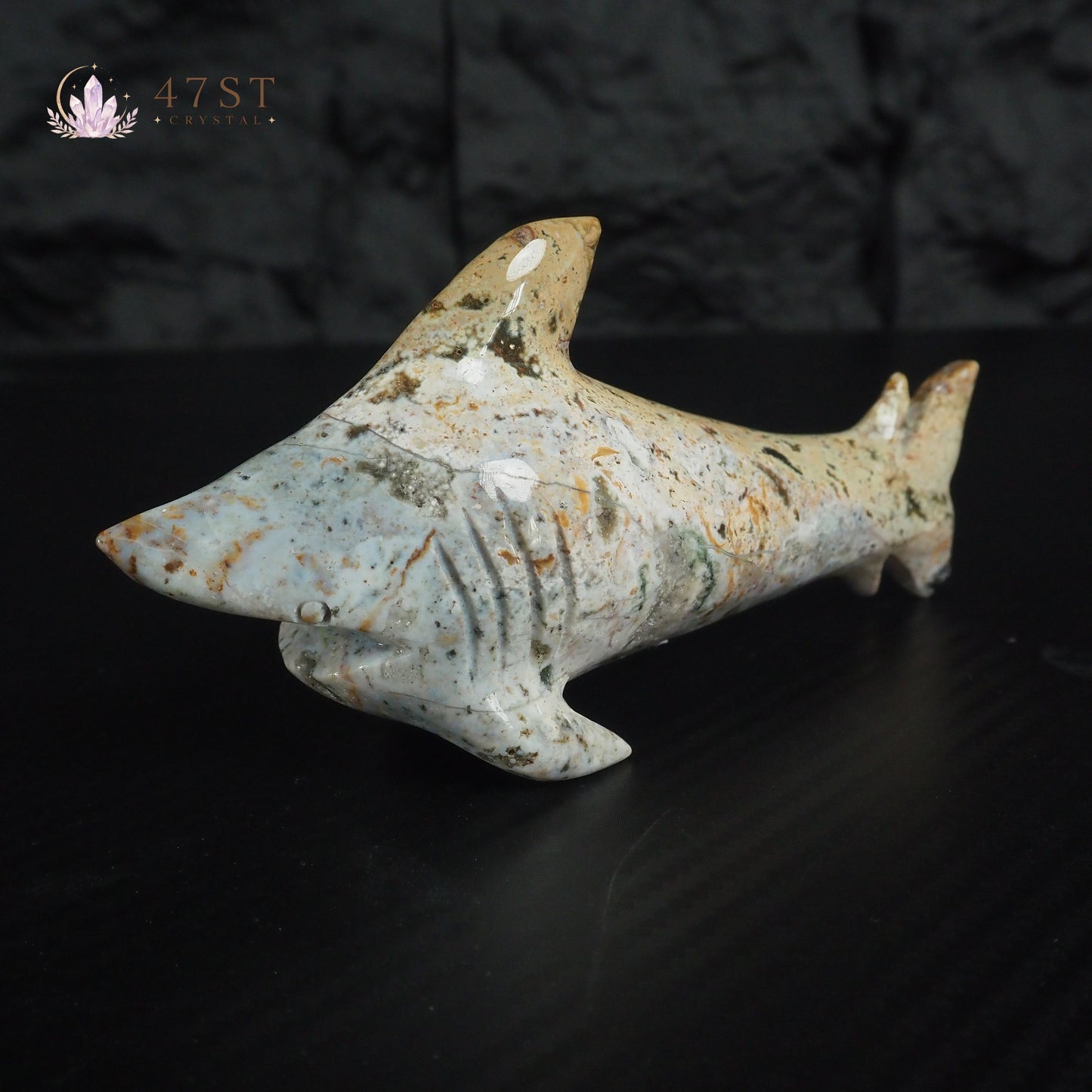 Ocean Jasper Shark Carving