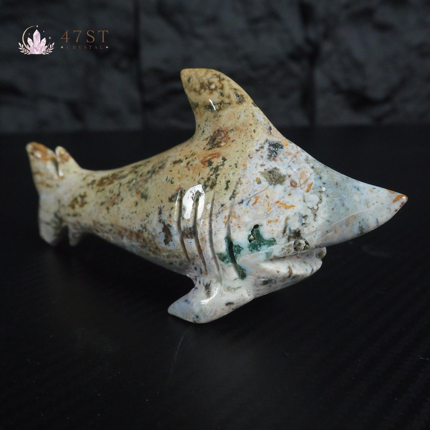 Ocean Jasper Shark Carving