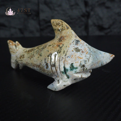 Ocean Jasper Shark Carving