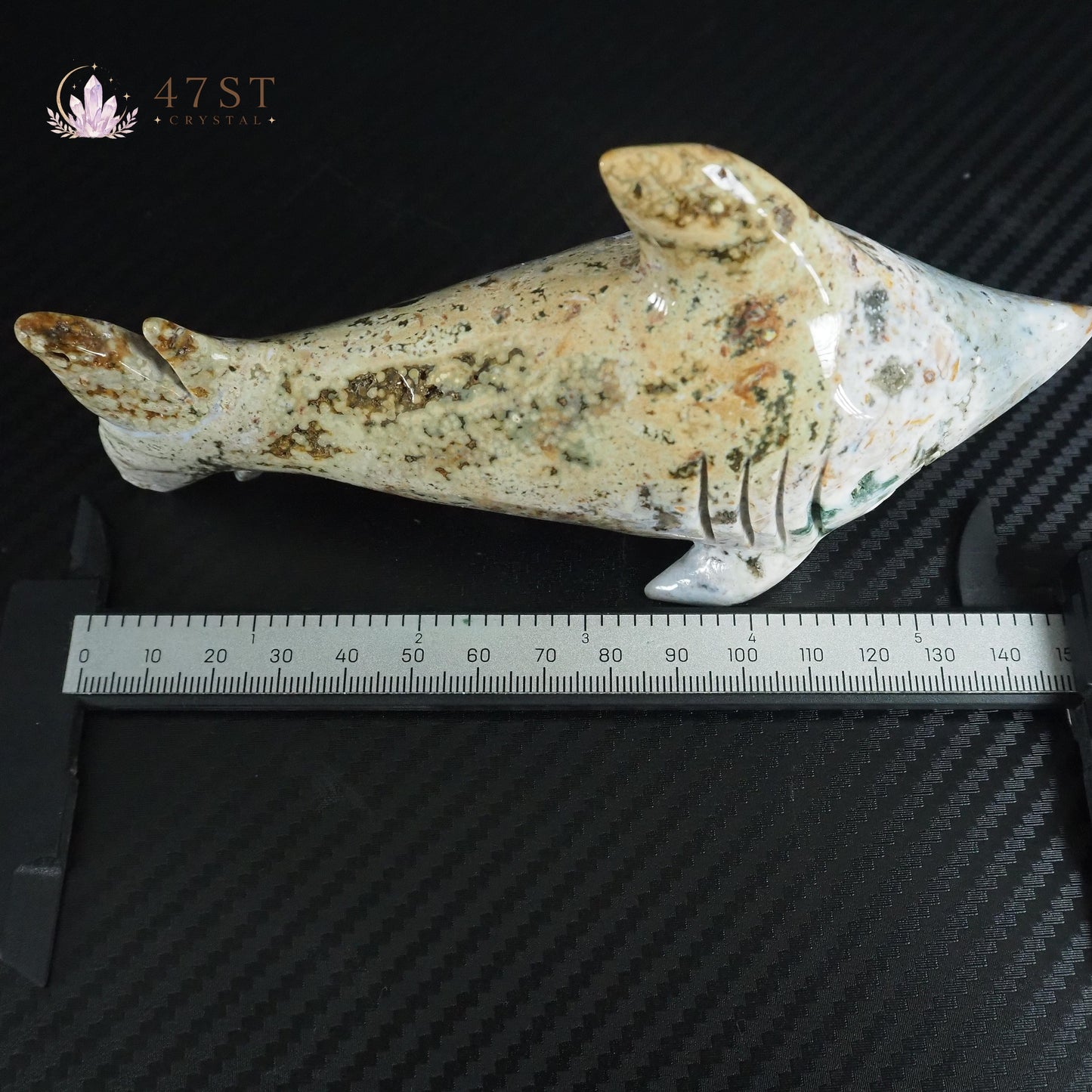 Ocean Jasper Shark Carving
