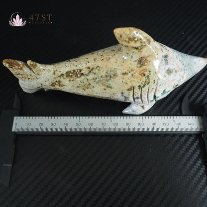 Ocean Jasper Shark Carving