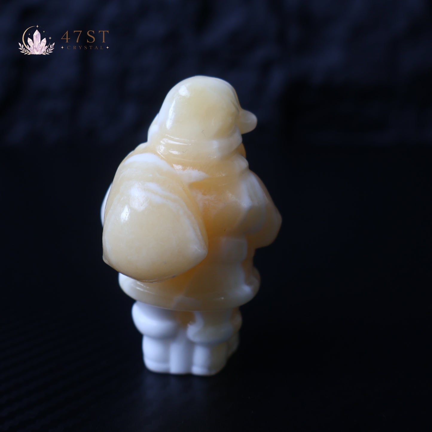 Orange Calcite Santa Claus Carving
