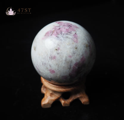 Plum Blossom Tourmaline Sphere