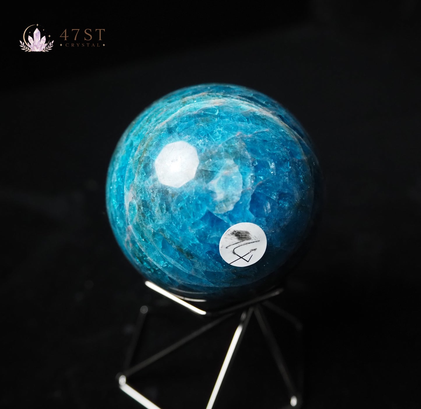 Blue Apatite Sphere