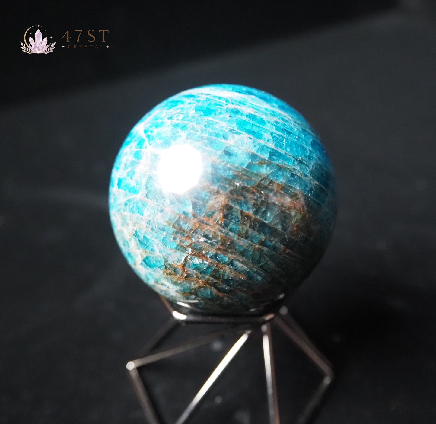 Blue Apatite Sphere