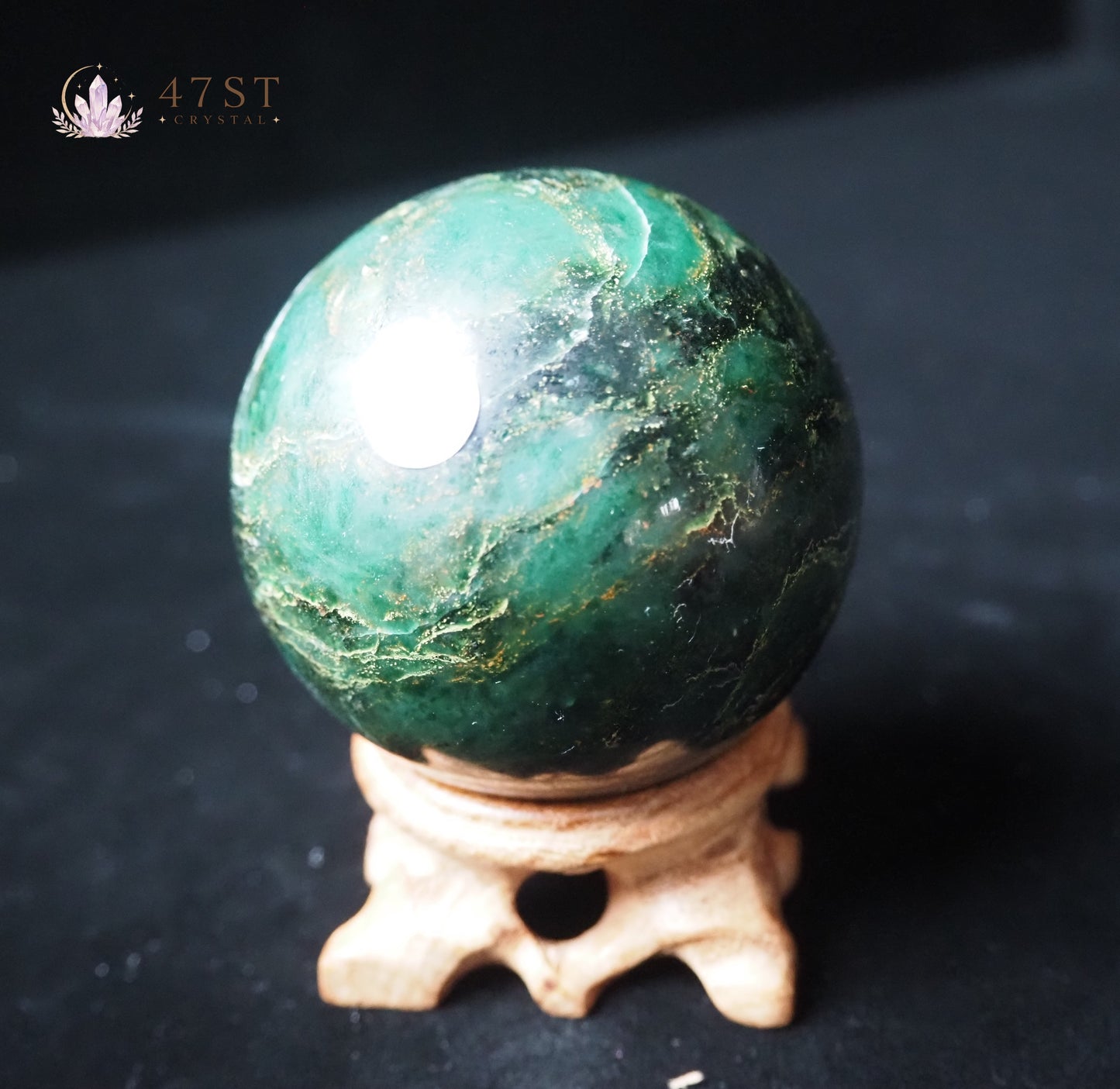 Emerald Green Gemstone Sphere