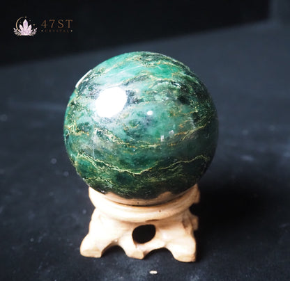 Emerald Green Gemstone Sphere