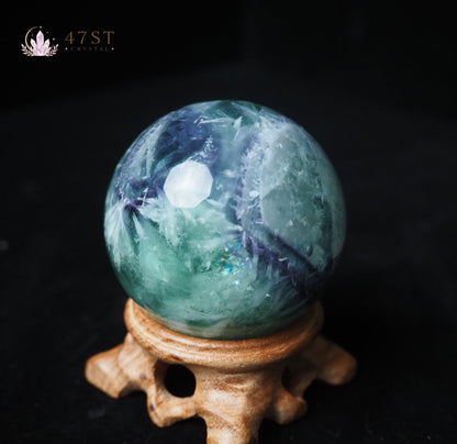 Feather Fluorite Sphere