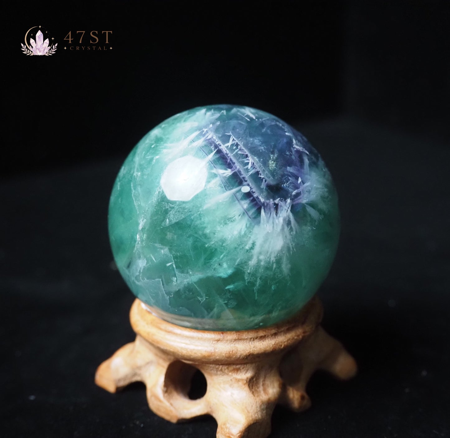 Feather Fluorite Sphere