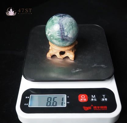 Feather Fluorite Sphere
