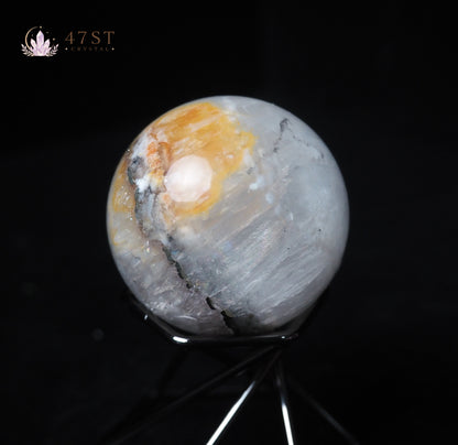 Fluorite & Chalcopyrite Sphere