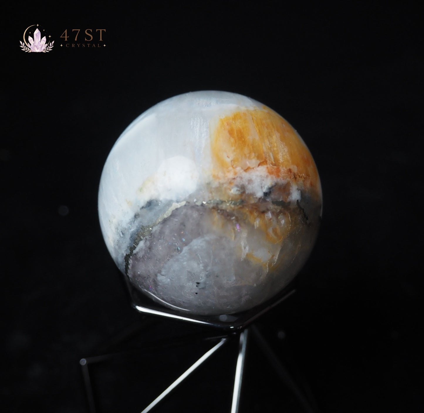 Fluorite & Chalcopyrite Sphere